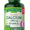 Absorbable Calcium 1,200 mg plus D3 5,000 IU - 120 Quick Release Softgels